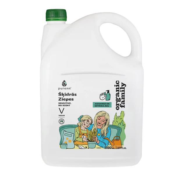 Liquid soap with Aloe vera and calendula extracts for sensitive skin. No Scent added 5L